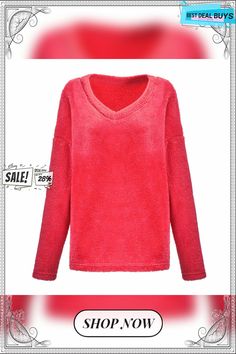 Womenv-neck Longsleeve Loose Pullover Knit Tops Oversized V-neck Cozy Sweatshirt, Cozy Oversized V-neck Sweatshirt, Trendy V-neck Sweatshirt For Loungewear, Casual Long Sleeve V-neck Top In Solid Color, Soft Knit V-neck Top, Cozy V-neck Sweatshirt For Loungewear, Oversized V-neck Sweatshirt, Casual Solid Color V-neck Long Sleeve Top, Winter V-neck Sweater For Loungewear