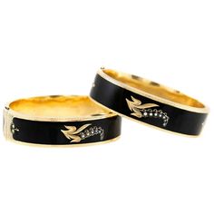 Gold Enamel, Black Enamel, The Two, Gold Black, Antique Gold, Bangle Bracelets, Cuff Bracelets, Leather Bracelet, Mens Jewelry