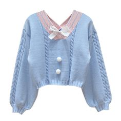 Keep warm in this Kawaii Pullover Cropped Knitted Sweater! Size Chart: Size Bust (cm) Sleeve (cm) Shoulder (cm) Length (cm) Bust (in) Sleeve (in) Shoulder (in) Length (in) One Size 96 40 50 48 37.80 15.75 19.69 18.90 Description: Material: Cotton/Polyester/AcrylicOrigin: CN(Origin)Technics: Computer KnittedPattern Type: SolidClothing Length: ShortCollar: V-NeckItem Type: PulloversSleeve Length(cm): FullSleeve Style: Lantern SleeveDecoration: BowThickness: StandardClosure Type: NoneClothing Style White Knitted Sweater, Crop Top Pink, Pink Jumper, 70s Women, Vintage Pullover, Bow Sweater, Ootd Dress, Vintage Pullovers, Outfits Petite