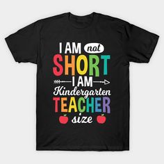 i am not short i am kindergarten teacher size t - shirt