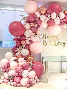 Birthday Balloon Garland DIY Kit 98pcs - Decorations Balloon Garland Diy, Anniversaire Diy, Pastel Balloons, Rose Gold Balloons, Garland Arch, Diy Roses, Balloon Backdrop, Safari Party