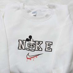 Mickey Mouse Skeleton x Nike Embroidered Hoodie, Nike Inspired Embroidered Shirt, Best Halloween Gift Ideas Minnie Mouse Dress Up, Disney Characters Mickey Mouse, Nike Inspired, Nightmare Before Christmas Characters, Minnie Mouse Halloween, Hawaiian Shirt Women, Skeleton Costume, Disney Charms, Minnie Mouse Dress