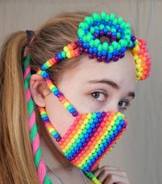 Rainbow Kandi Mask