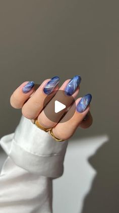 Aistė Haas on Instagram: "🌊🍂 channeling the cool, moody essence of fall with these dark blue and brown marble nails 🌧️

*products used are linked on my amzn in the bio 
_____
*affiliate #brownnails #bluenails #marblenails #fallnails #darknails #nails #nailinspo #nailart light blue beige gradient ombre marbles, cute nails , almond nails , nail art tutorial, DIY nails"