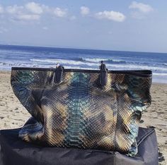 Sac en python Big Marny mettalique peacock Claris Virot