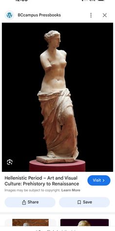 an image of a statue that is being viewed on the facebook page, and it appears to have been altered