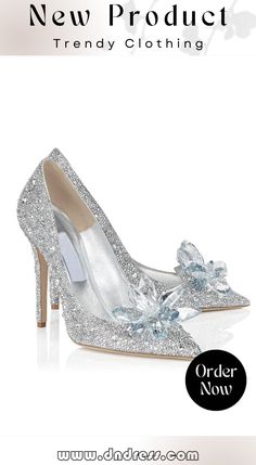 Pointed-toe Glitter Crystal High Heel High Heel, High Heels, Glitter, Crystals, Heels, Free Shipping, For Sale