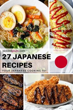 japanese food with the title 27 japanese recipes