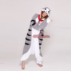 Kigurumi Jumpsuit Kawaii Animal Onesies Cosplay Sweet Cat Pyjamas Onesie, Grey And White Kitten, Cat Onesie, Animal Onesie, Animal Pajamas, Grey Kitten, Fancy Costumes, Cat Pajamas, Onesie Pajamas