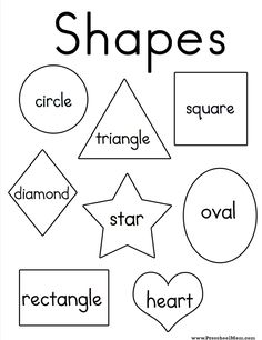 shapes worksheet for kids to practice shape