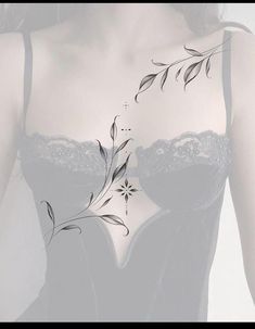 Sick Tattoo, Geniale Tattoos, Sternum Tattoo, Thigh Tattoos Women, Discreet Tattoos, Dainty Tattoos, Elegant Tattoos