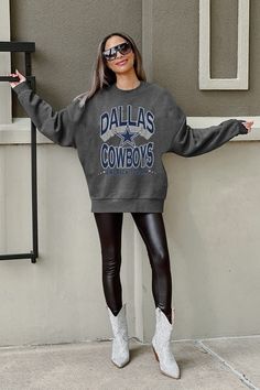 DALLAS COWBOYS LONG WEEKEND PREMIUM FLEECE DROP SHOULDER CREWNECK PULL – Gameday Couture | SOHO Bold Logo Design, Gameday Couture, Nfl Logo, Crewneck Design, Easy Street, Ohio State Buckeyes, Shoulder Design, The Deal, Charcoal Color