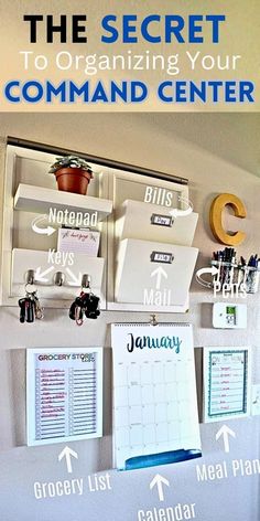 the secret to organizing your command center on a wall with magnets and calendars