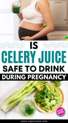 Celery juice benefits during pregnancy. Is it safe to drink celery juice while pregnant? Is celery juice good for pregnancy? Healthy pregnancy diet and nutrition tips abotu celery juice. Learn the benefits and why you should drink it. Healthy Juice Drinks