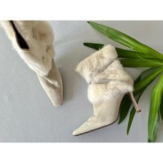 "Edgy pair of suede and fur boots by Nine West. Feature a 3.5\" heel. Rear zip up closure. They can be worn as an elegant statemt piece or can be a playful addition to an already funky outfit.  Size 8.5\"  Nice condition. never been worn new with original box. Small spot on tip of shoe please see photo." High Heel Boots With Fur, Boots With Fur, Satin Quilt, Fisherman Sweater, Fur Boots, Heel Boots, High Heel Boots, Boot Shoes Women, Nine West