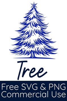 the logo for tree svg and png commercial use, which includes a pine tree