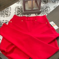 New. 27” Inseam. Pull On. Pocket In Front Are Faux. Stretch Chic Spring Bottoms By Michael Kors, Chic Michael Kors Spring Bottoms, Fitted Michael Kors Casual Bottoms, Michael Kors Fitted Casual Bottoms, Pant Jumpsuit, Pants For Women, Michael Kors, Pants, Red