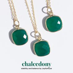 Handmade with love and attention to detail, this natural green agate is supported on a sterling silver chain, this necklace will flawlessly complement your everyday style. Chalcedony is a cryptocrystalline variety of quartz. It comes from the Latin word chalcēdōnius. It is a variety of agate and a natural form of silicon dioxide of silica. ... There are many varieties but the main kinds of Chalcedony are blue, grey, and white. Chalcedony meaning is stability and balance Great gift for anyone who Elegant Green Sterling Silver Charm Necklace, Green Sterling Silver Pendant Crystal Necklace, Green Sterling Silver Charm Necklace For May Birthstone, Green Onyx Gemstone Jewelry Gift, Green Onyx Natural Stones Jewelry Gift, Green Onyx Gemstone Jewelry For Gift, Green Sterling Silver Crystal Gemstone Necklaces, Green Onyx Faceted Jewelry Gift, Green Sterling Silver Crystal Necklace With Gemstone