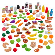 a bunch of toys that are in the shape of a circle on a white background