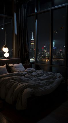 Dark Bedroom Aesthetic Dark Room Aesthetics, Dark Apartment Aesthetic Bedroom, Dark Bedroom Lighting Ideas, Clean Dark Room Aesthetic, Cozy Room Dark, Dark Rooms Aesthetics, Dark Bedroom Modern, Dark Bedroom Background, City Bedroom Aesthetic