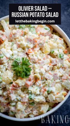 a close up of a salad in a bowl with the title overlay above it