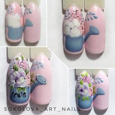 Nagellack Trends, Manicure Nail Designs, Nail Art Designs Videos, Nail Swag, Wedding Vintage