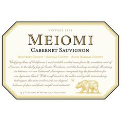 a bottle of mejomi pinot noir with an image of a bear on it