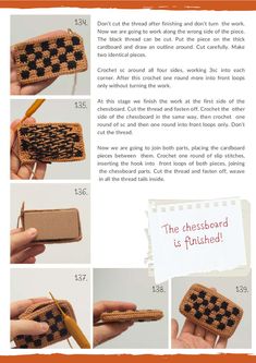 the instructions for crochet is shown here