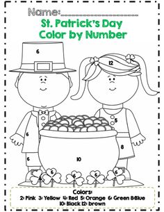 st patrick's day addition color by number