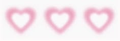 three pink hearts shaped like the shape of a heart