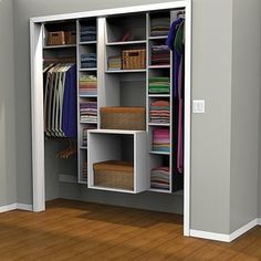 an advertisement for kreg's modular closet organizer