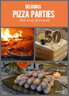 the cover of delicious pizza parties hot and gourmet