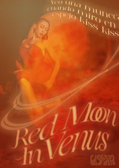 the cover to red moon in venus, which features an image of a woman with her hands on her hips