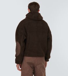 V2 fleece hoodie in brown - Entire Studios | Mytheresa Functional Winter Sweatshirt With Pockets, Functional Fleece Hoodie For Fall, Functional Fall Fleece Hoodie, Functional Fleece Hooded Outerwear, Functional Hooded Fleece Outerwear, Winter Streetwear Fleece Jacket With Drawstring Hood, Oversized Hooded Fleece Jacket, Outdoor Brown Hoodie With Double-lined Hood, Techwear Fleece Hooded Jacket With Adjustable Hood