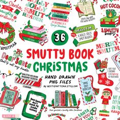 the book cover for thirty book christmas hand drawn fonts and illustrations by matt hirsley