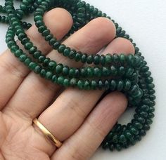 PLEASE SELECT YOUR DESIRED WEIGHT/SIZE/QUANTITY/LENGTH FROM THE DROP DOWN MENU WHILE MAKING YOUR PURCHASE.This listing is for 3mm - 6mm Emerald Plain Rondelle Beads, Emerald Plain Beads, Emerald Plain Beads For Jewelry, Original Emerald (7.5IN To 15IN Options)Gemstone: EmeraldSize (mm): 3mm To 6mmLength(Inches): 7.5"Weight(Carats): 35 CaratsColor: Emerald GreenItem Code: PGA2192These are Gemstones at Wholesale prices. (Measurements and weight are close to approximations.)YOU CAN CERTIFY THE GEMS 8mm Rondelle Beads For Jewelry Making, Tanzanite Necklace, Wear Necklaces, Tourmaline Stone, Green Item, Beads For Jewelry, Tourmaline, Emerald, Amethyst