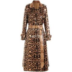 (eBay) 3XL Womens Faux Leather Mid Long Trench Coat Lapel Collar Leopard Print Overcoat Trenchcoat Style, Windbreaker Fashion, Trench Coat Style, Womens Windbreaker, Women Overcoat, Long Trench, Long Trench Coat, Leather Trench Coat, Leather Pattern