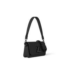 LOUIS VUITTON® - Twist West - All Black Louis Vuitton All Black Bag, Lv Twist, Preformance Outfits, Chanel 2, Louis Vuitton Official, Wallet Pouch, Louis Vuitton Twist, Black Bag, Small Leather Goods