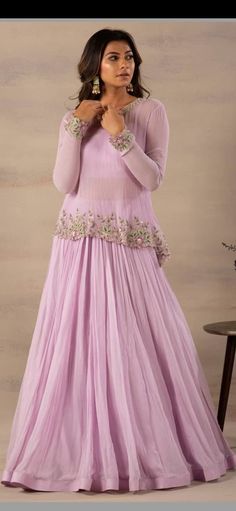 Kurta And Lehenga, Top And Lehenga, Indian Wedding Gowns, Western Dresses For Women, Function Dresses, Anarkali Dress Pattern, Long Frock, Gaun Fashion, Asymmetric Top