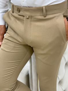 Serra Cream Slim Fit Pants – BOJONI Best Pants, Cream Pants, Yes But, Fit Pants, Slim Fit Pants, Workout Pants, Mens Pants, Khaki Pants, Tights