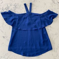 Royal Blue Shine Star Off-The-Shoulder Blouse From Tjmaxx. Never Worn. Cute Bow Feature In The Back! Chic Blue Summer Blouse, Summer Blue Off-shoulder Blouse, Blue Off-shoulder Tops For Spring, Blue Cold Shoulder Tops For Spring, Blue Summer Blouse For Night Out, Blue Off-shoulder Party Blouse, Blue Off-shoulder Blouse For Day Out, Blue Blouse For Summer Night Out, Blue Summer Party Tops