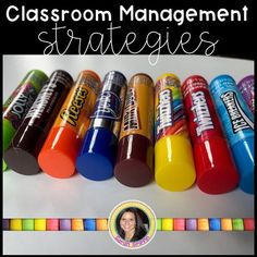 classroom management strategy for students with crayons on the bottom and an image of them in