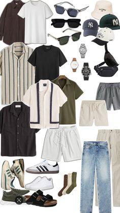 School Outfits Boys, Basic Outfits Summer, Capsule Wardrobe Men, Unique Outfit Ideas, Birkenstock Outfit, Outfits Hombre