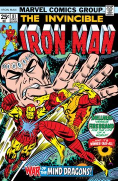 the cover to iron man comic book