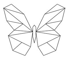 the outline of a butterfly is shown in black and white, with lines on it