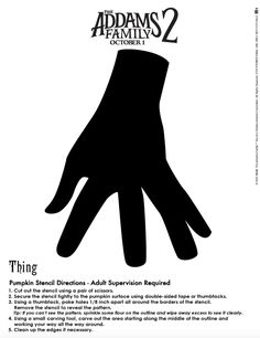 an ad for adams's family 2 showing two hands with the words thing on them