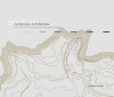 the landscape architecture book is shown in black and white, with an image of a mountain range