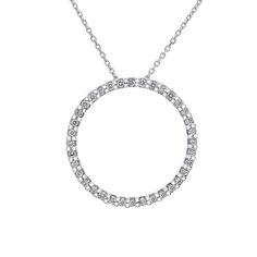 "This Diamond eternity pendant is casted in 10K white gold and contains 0.75 carat (total carat diamond) of round brilliant diamonds in a channel setting. Pendant comes with 16\" 10K white gold chain and weighs 3.4 grams. For more information, contact Avital & Co Jewelry at (212) 764-6851 Payment: Payment must be received within 2 business days of the sale being completed. We are a New York based company, sales tax will be charged on all orders shipped within the state of New York. Internati Premier Jewelry, White Gold Chain, Channel Setting, Love Pendant, White Gold Chains, Circle Diamond, Orders Shipped, Eternity Ring Diamond, Women Diamond