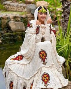 Beautiful Ethiopian and Eritrean Habeshan Dress. Stylish Menen, 100% Cotton. Luxury White Habesha Kemis With Traditional Patterns, Eritrean Dress Make Me Elegant, Eritrean Clothing Natna Shop, Eritrean Dress 2022, Eritrean Dress Woman Clothing, Eritrean Dress, Beautiful Ethiopian, Habesha Dress, Ethiopian Traditional Dress