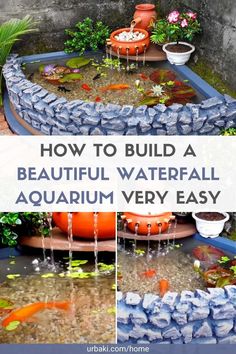 how to build a beautiful waterfall in an aquarium very easy step by step diy